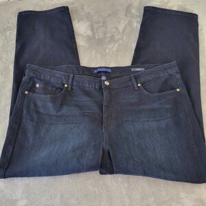 Bandolino Mandie 24W Dark Indigo Jeans Elastic Waist Stretch Denim SL95E